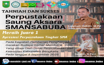 Prestasi Perpustakaan Saung Aksara SMA Negeri 1 Bukit Batu